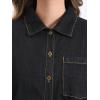 imageAllegra K Womens Denim Shirt Short Sleeve Button Down Classic Jean Shirt Summer TopsBlack
