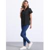 imageAllegra K Womens Denim Shirt Short Sleeve Button Down Classic Jean Shirt Summer TopsBlack
