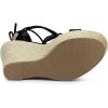 imageAllegra K Womens Espadrilles Platform Wedges Heel Lace Up SandalsBlack