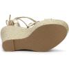 imageAllegra K Womens Espadrilles Platform Wedges Heel Lace Up SandalsGold