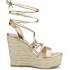 imageAllegra K Womens Espadrilles Platform Wedges Heel Lace Up SandalsGold