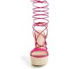imageAllegra K Womens Espadrilles Platform Wedges Heel Lace Up SandalsHot Pink