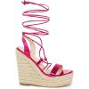 imageAllegra K Womens Espadrilles Platform Wedges Heel Lace Up SandalsHot Pink