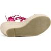 imageAllegra K Womens Espadrilles Platform Wedges Heel Lace Up SandalsHot Pink