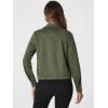 imageAllegra K Womens Faux Suede Jacket Point Collar Button Down Cropped Sanded Moto Biker CoatArmy Green
