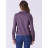 imageAllegra K Womens Faux Suede Jacket Point Collar Button Down Cropped Sanded Moto Biker CoatPurple