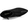 imageAllegra K Womens Floral Embroidered Stiletto Heels Lace Ankle BootsBlack