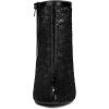 imageAllegra K Womens Floral Embroidered Stiletto Heels Lace Ankle BootsBlack
