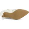 imageAllegra K Womens Floral Embroidered Stiletto Heels Lace Ankle BootsWhite
