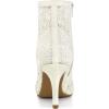 imageAllegra K Womens Floral Embroidered Stiletto Heels Lace Ankle BootsWhite