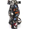 imageAllegra K Womens Floral Print Open Toe Block High Heels Summer SandalsBlack Flower