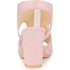 imageAllegra K Womens Front Zip Cut Out Chunky Heels Slingback Gladiator Heel SandalsLight Pink