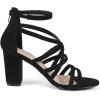 imageAllegra K Womens Gladiator Heels Strappy Back Zip Chunky Heel SandalsBlack