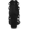 imageAllegra K Womens Gladiator Heels Strappy Back Zip Chunky Heel SandalsBlack