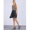 imageAllegra K Womens Gladiator Heels Strappy Back Zip Chunky Heel SandalsBlack