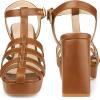 imageAllegra K Womens Gladiator Platform Square Toe TStrap Chunky Heel Fisherman SandalsBrown