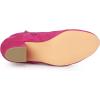 imageAllegra K Womens Heel Boots Round Toe Chunky Heels Ankle BootsHot Pink