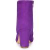 imageAllegra K Womens Heel Boots Round Toe Chunky Heels Ankle BootsPurple