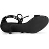 imageAllegra K Womens Kitten Heel Lace Up Open Toe SandalsBlack