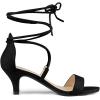 imageAllegra K Womens Kitten Heel Lace Up Open Toe SandalsBlack