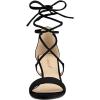 imageAllegra K Womens Kitten Heel Lace Up Open Toe SandalsBlack