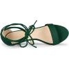 imageAllegra K Womens Kitten Heel Lace Up Open Toe SandalsGreen