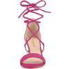 imageAllegra K Womens Kitten Heel Lace Up Open Toe SandalsHot Pink