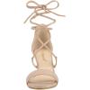 imageAllegra K Womens Kitten Heel Lace Up Open Toe SandalsNude