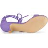 imageAllegra K Womens Kitten Heel Lace Up Open Toe SandalsPurple
