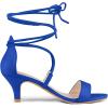 imageAllegra K Womens Kitten Heel Lace Up Open Toe SandalsRoyal Blue