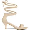 imageAllegra K Womens Kitten Heel Lace Up SandalsBeige