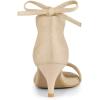 imageAllegra K Womens Kitten Heel Lace Up SandalsBeige