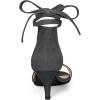 imageAllegra K Womens Kitten Heel Lace Up SandalsGrey