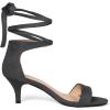 imageAllegra K Womens Kitten Heel Lace Up SandalsGrey