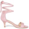 imageAllegra K Womens Kitten Heel Lace Up SandalsPink