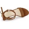 imageAllegra K Womens Lace Up Chunky Heels SandalsBrown