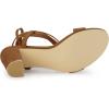 imageAllegra K Womens Lace Up Chunky Heels SandalsBrown