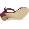 imageAllegra K Womens Lace Up Chunky Heels SandalsBurgundy