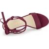 imageAllegra K Womens Lace Up Chunky Heels SandalsBurgundy