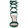 imageAllegra K Womens Lace Up Chunky Heels SandalsGreen