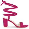 imageAllegra K Womens Lace Up Chunky Heels SandalsHot Pink