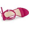 imageAllegra K Womens Lace Up Chunky Heels SandalsHot Pink