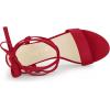 imageAllegra K Womens Lace Up Chunky Heels SandalsRed