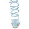 imageAllegra K Womens Lace Up Chunky Heels SandalsSky Blue