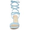 imageAllegra K Womens Lace Up Chunky Heels SandalsSky Blue