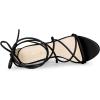 imageAllegra K Womens Lace Up Heels Strappy Stiletto Heel SandalsBlack