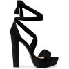 imageAllegra K Womens Lace Up Platform Block Heel SandalsBlack