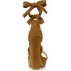 imageAllegra K Womens Lace Up Platform Block Heel SandalsBrown
