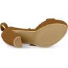 imageAllegra K Womens Lace Up Platform Block Heel SandalsBrown