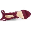 imageAllegra K Womens Lace Up Platform Block Heel SandalsBurgundy
